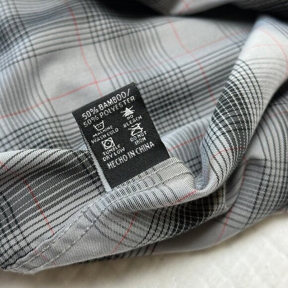 Dixxon Mens The Limiter Plaid Button Up Shirt Size Large Short Sleeve Bamboo - Picture 7 of 9